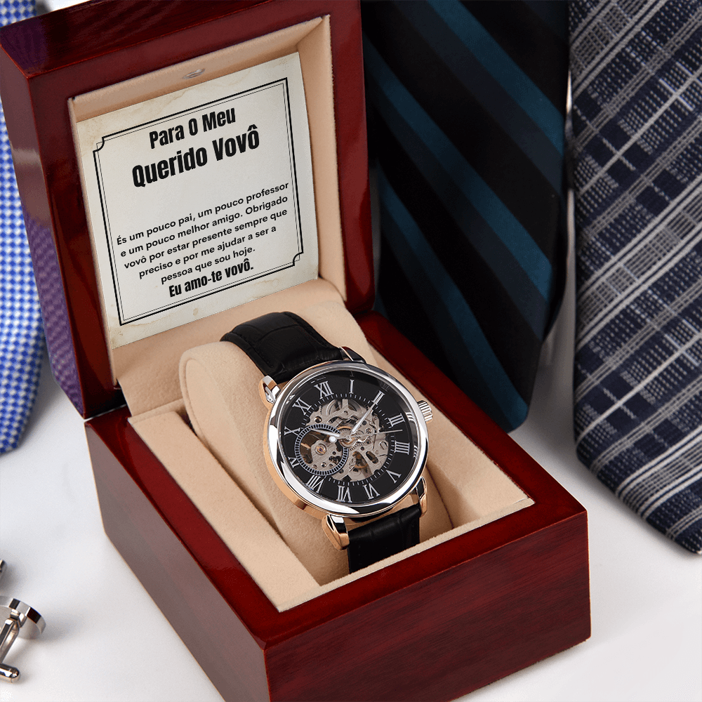 Querido Vovô Relógio Presente Portuguese Grandpa Message Card Watch