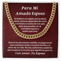 Amado Esposo Collar Regalo Con Corazon