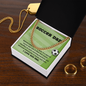 Soccer Dad Cuban Chain Necklace Father Soccer Lover Gift