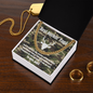 Best Buckin' Papa Collar Regalo Spanish Hunter Dad Card Necklace Chain
