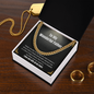 Father Message Card Necklace Dad Chain Gift