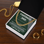 Football Dad Message Card Chain Necklace Football Lover Gift