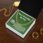 Golfing Grandpa Message Card Necklace Golf Grandfather Gift