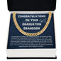 Congratulations On Your Graduation Grandson Necklace Graduate Gift
