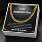 Father Message Card Necklace Dad Chain Gift