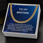 Brother Cuban Link Chain Necklace Present