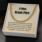 Grand-Père Collier Cadeau French Grandfather Chain Necklace Card