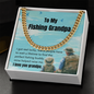 Fishing Grandpa Message Card Necklace Fishing Grandfather Gift