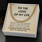 Love Of My Life Boyfriend Husband Message Card Necklace Chain Gift
