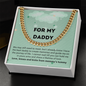 For my Daddy Necklace Message Card Cuban Link Chain Gift