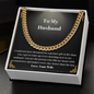 Husband Cuban Link Chain Necklace Present By Wife