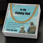 Fishing Dad Message Card Necklace Fishing Father Gift