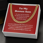 Bonus Son Message Card Necklace Chain Present