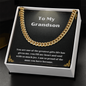 Grandson Chain Gift From Grandpa Message Card