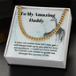 Daddy Giraffe Necklace Chain Father Message Card Gift
