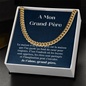 Grand-Père Collier Cadeau French Grandfather Chain Necklace Card