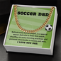 Soccer Dad Cuban Chain Necklace Father Soccer Lover Gift
