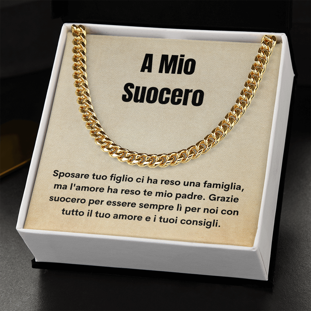 Suocero Collana Regalo Italian Father-In-Law Chain Necklace Card