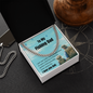 Fishing Dad Message Card Necklace Fishing Father Gift