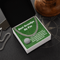 Golfing Grandpa Message Card Necklace Golf Grandfather Gift