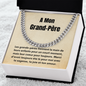 Grand-Père Collier Cadeau French Grandfather Chain Necklace Card