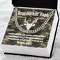 Best Buckin' Papa Collar Regalo Spanish Hunter Dad Card Necklace Chain