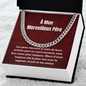 Merveilleux Père Collier Cadeau French Father Chain Necklace Card