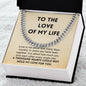 Love Of My Life Boyfriend Husband Message Card Necklace Chain Gift