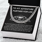 Adventure Life Partner Boyfriend Husband Necklace Card Gift