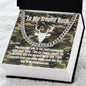 Hunting Boyfriend Husband Message Card Necklace Chain Gift