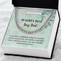 Dog Dad Cuban Link Chain Present Message Card