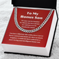 Bonus Son Message Card Necklace Chain Present