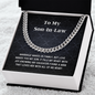 Chain Necklace Present for Son in Law Message Card