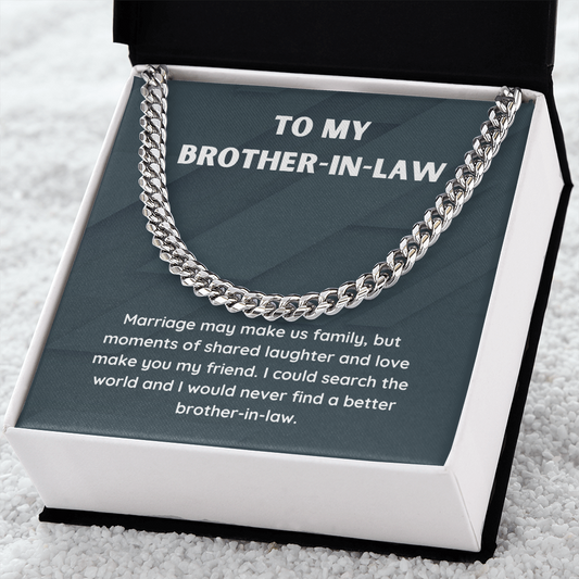 To My Brother in Law Message Card necklace gift
