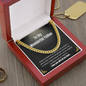Father Message Card Necklace Dad Chain Gift