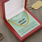 For my Daddy Necklace Message Card Cuban Link Chain Gift