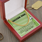 Soccer Dad Cuban Chain Necklace Father Soccer Lover Gift