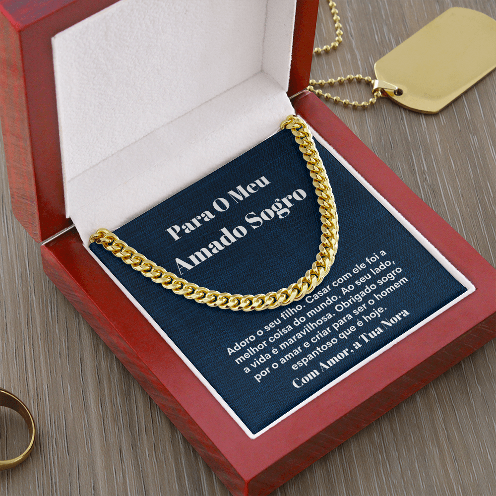 Amado Sogro Colar Presente Portuguese Father-In-Law Necklace Gift