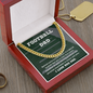 Football Dad Message Card Chain Necklace Football Lover Gift