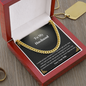 Husband Cuban Link Chain Necklace Present By Wife