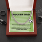 Soccer Dad Cuban Chain Necklace Father Soccer Lover Gift