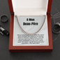Beau-Père Collier Cadeau French Father-In-Law Chain Necklace Card