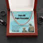 Papá Pescador Collar Regalo Spanish Fishing Dad Card Necklace Chain