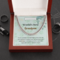 Male Cuban Link Chain Present Grandpaw Necklace Gift