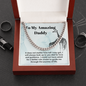 Daddy Giraffe Necklace Chain Father Message Card Gift