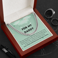 For my Daddy Necklace Message Card Cuban Link Chain Gift