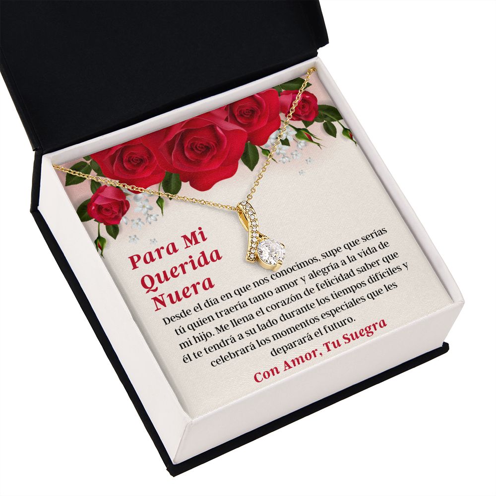 Querida Nuera Collar Con Tarjeta Latina Daughter-In-Law Necklace Gift