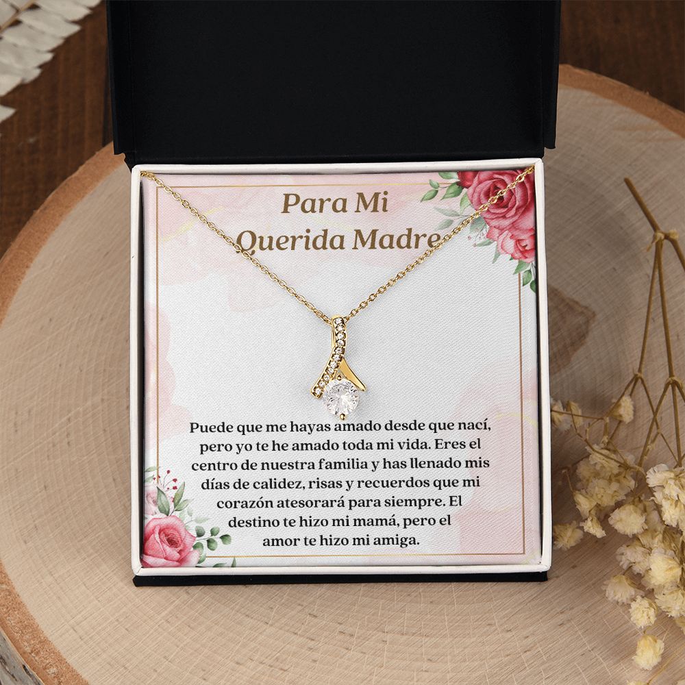 Querida Madre Collar Con Tarjeta Latina Mother Necklace Gift