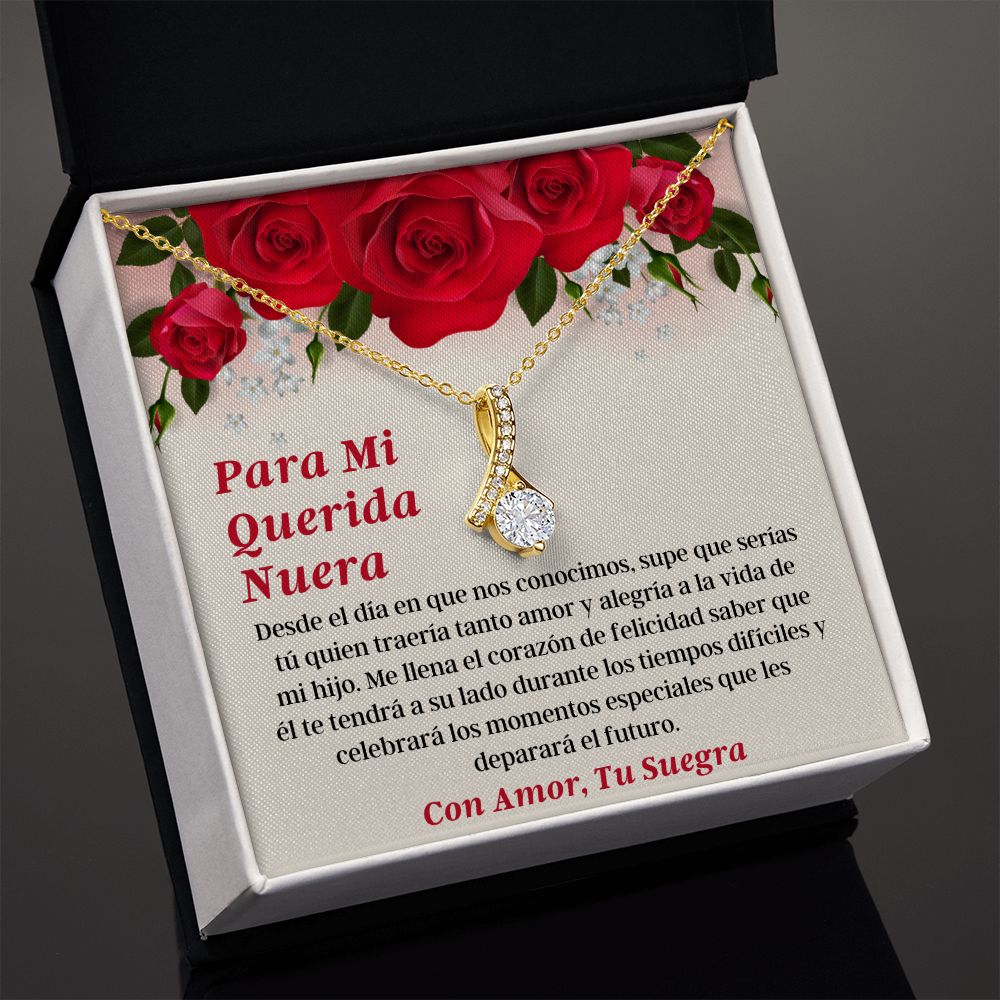 Querida Nuera Collar Con Tarjeta Latina Daughter-In-Law Necklace Gift