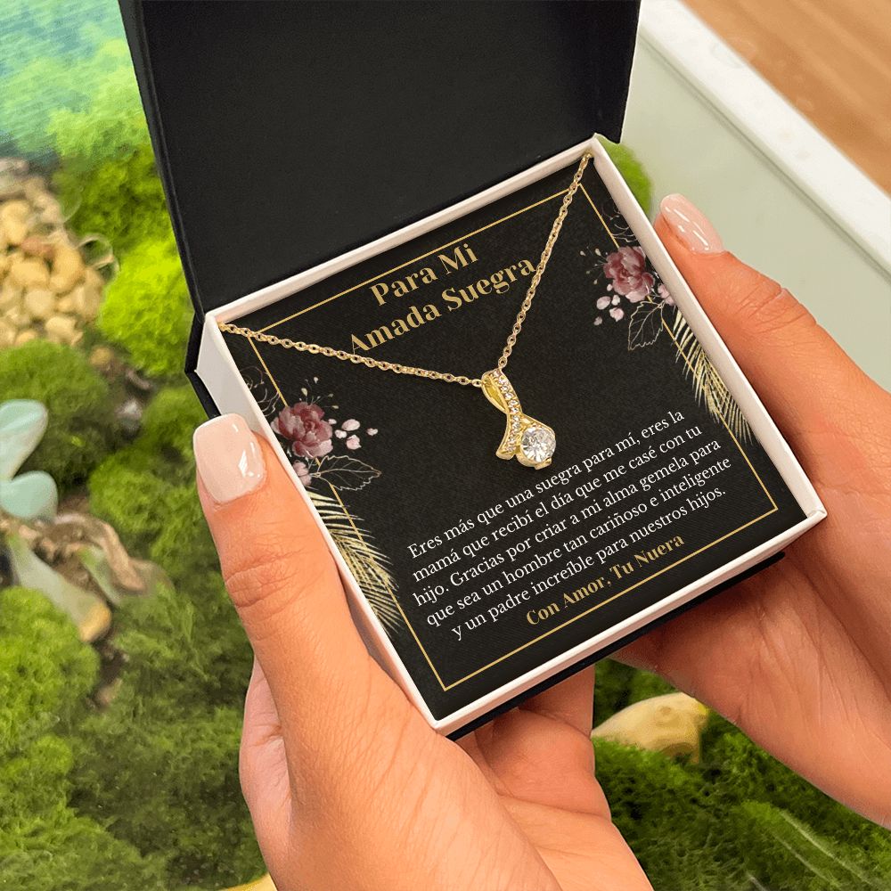 Suegra Collar Con Tarjeta De Nuera Spanish Mother-In-Gift For Daughter-In-Law